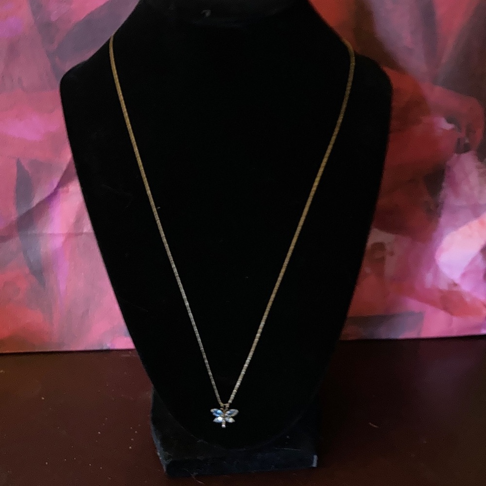 Gold Firefly  Pendant Necklace
